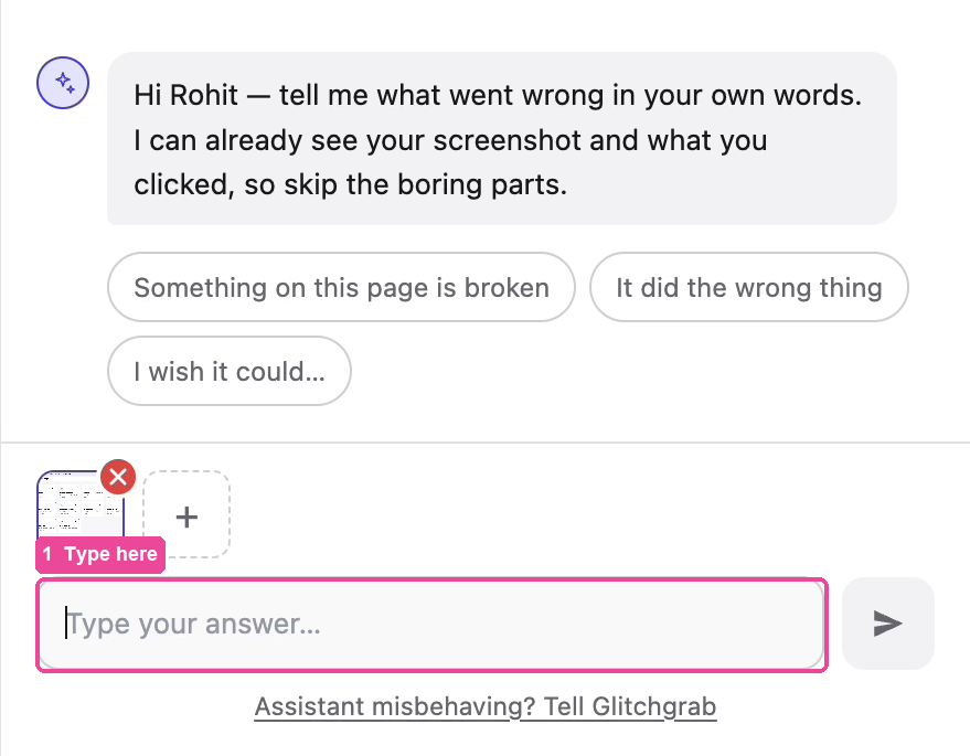 Type your problem in the box at the bottom