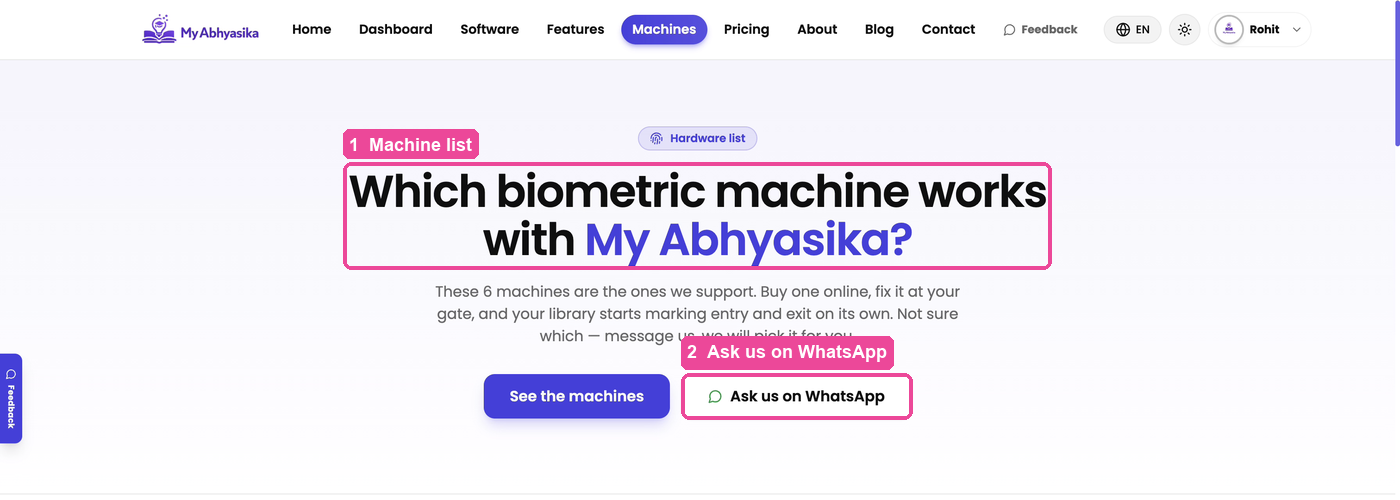 The Which biometric machine works page