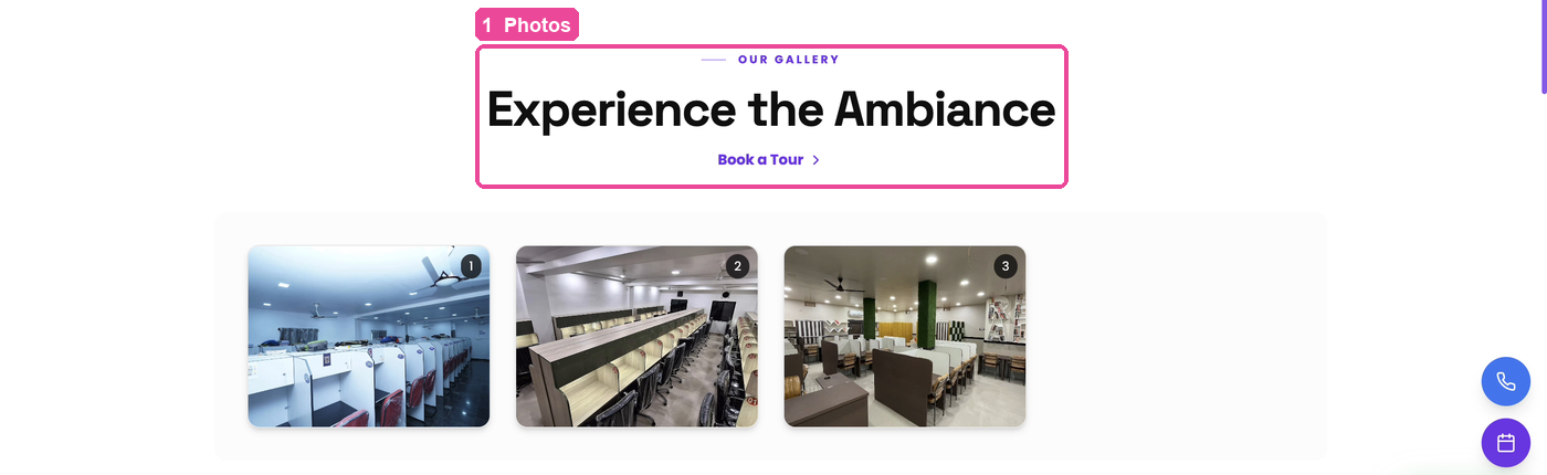 Experience the Ambiance, the photo gallery
